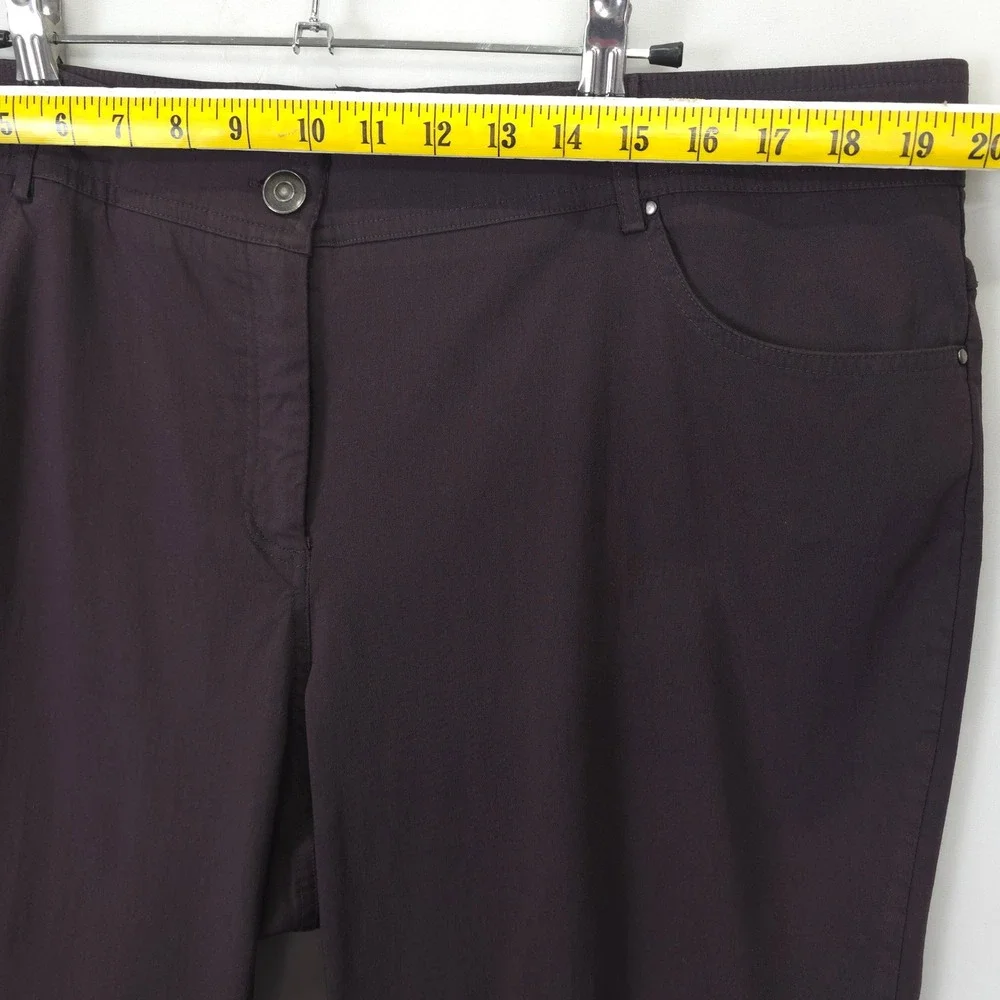 89th + Madison Women 20 Brown Stretch‎ Straight Leg Dress Pants Casual Office